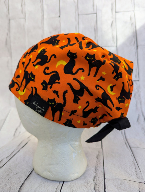 *Collection Halloween* Chapeau Chirurgical Chats Noirs