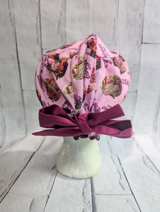 Chapeau Chirurgical Cerveaux Roses