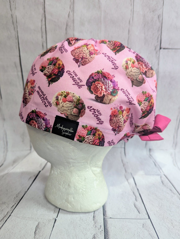 Chapeau Chirurgical Cerveaux Roses