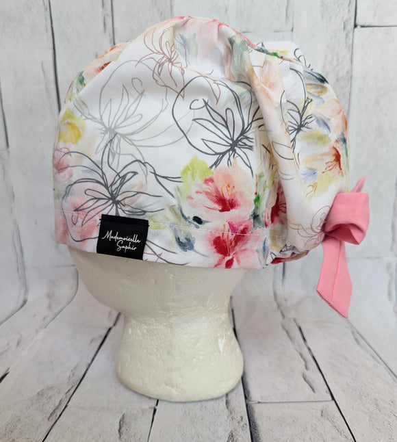 Chapeau Chirurgical Fleurs Abstraites