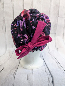 Chapeau Chirurgical Roses Mauves