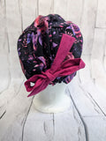 Chapeau Chirurgical Roses Mauves