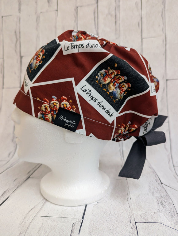 * Noël * Chapeau Chirurgical Dindes