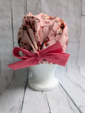 Chapeau Chirurgical Écureuils Roses