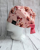 Chapeau Chirurgical Écureuils Roses