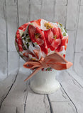 Chapeau Chirurgical Fleurs Corail