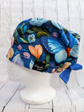 Chapeau Chirurgical Papillons Bleus